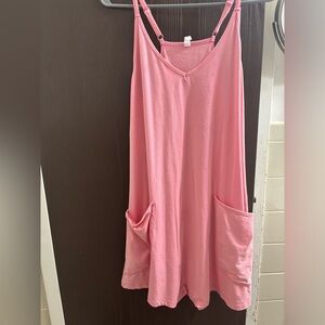Pink tank Romper